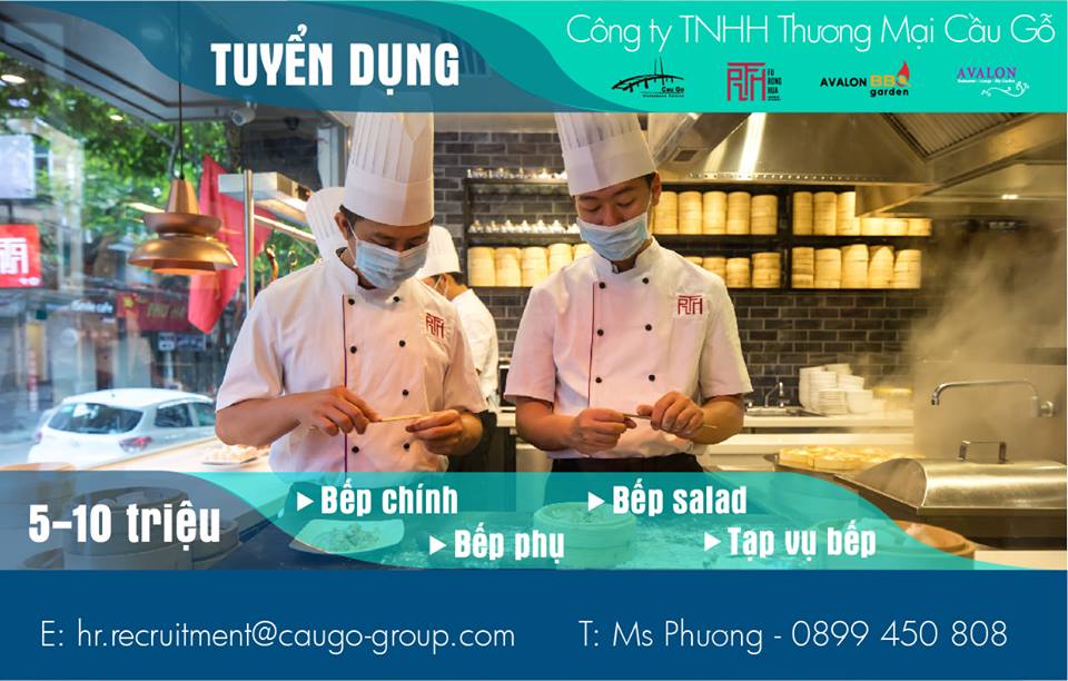Công ty TNHH Cầu Gỗ tuyển dụng nhân viên phụ bếp tại Hà Nội