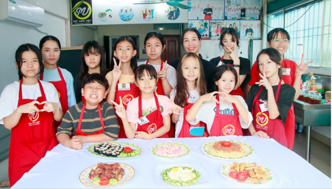 lớp học nấu ăn cho trẻ em_giáo dục nghề 
